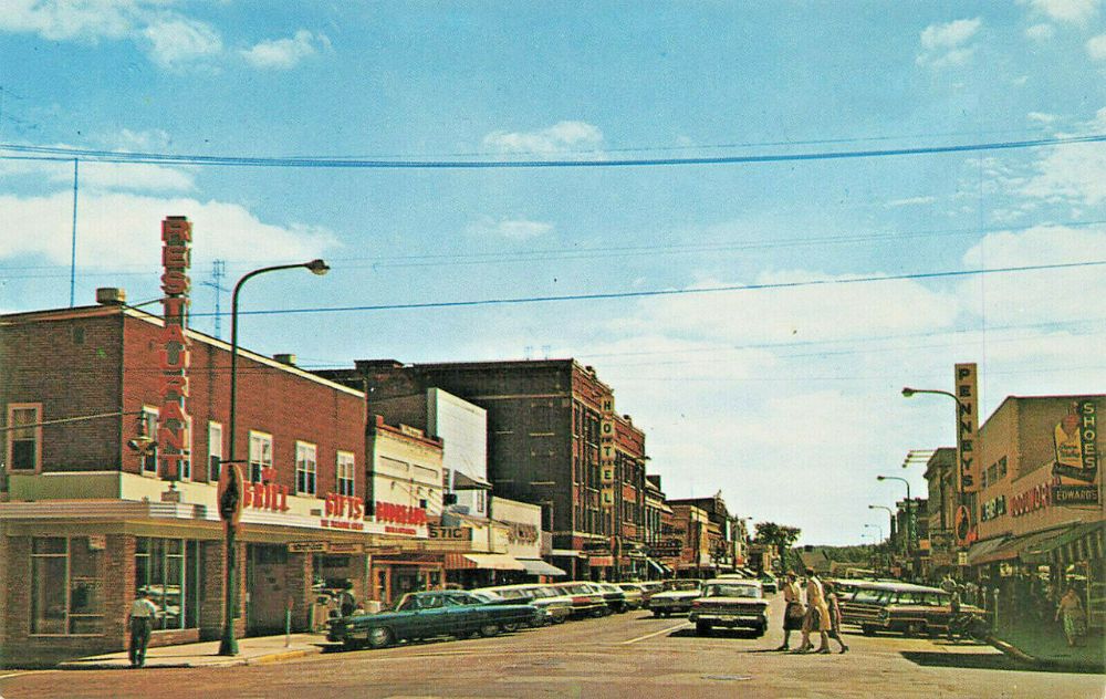 Image of Rhinelander's Brown Street in 1960's